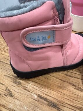 Jan & Jul Pink Kids Winter Boots with Faux Fur Lining